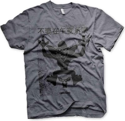 Gremlins Heren Tshirt -S- Chinese Poster Grijs