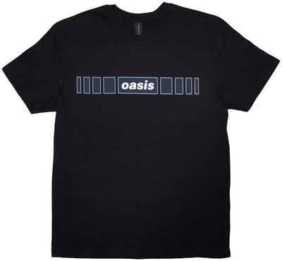 Oasis - Horizontal Bars Logo Heren T-shirt - S - Zwart