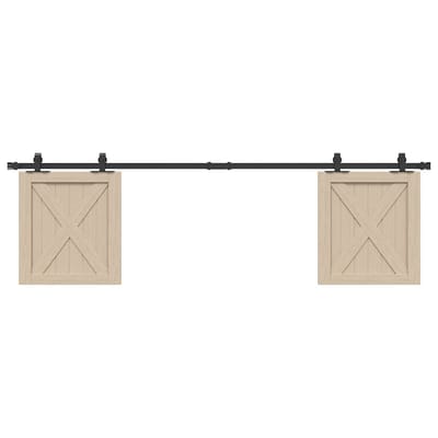 vidaXL - Ophangset - voor - schuifdeur - 183 - cm - koolstofstaal