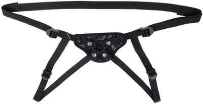 Sportsheets fluweel Noir strap-on - Zwart
