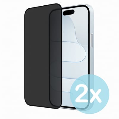Privacy Screenprotector Geschikt voor iPhone 17 Air – Anti-Gluren – Krasbestendig Gehard Glas 9H – Volledige Dekking – 2-Pack – FuturiQ