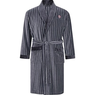 Jan Vanderstorm herren Badjas - 64/66 - grijs - Plus Size