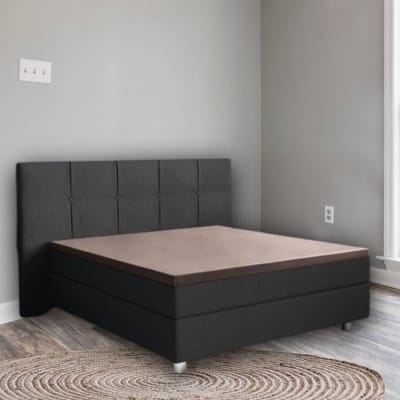 Droomtextiel Hoeslaken Topper - 100% Katoen Satijn 90x200 cm - Tot 12 cm Matrashoogte - Perfecte Pasvorm - Taupe