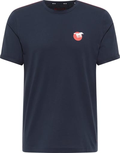 Mustang T-shirt donkerblauw met Mustang logo - maat L