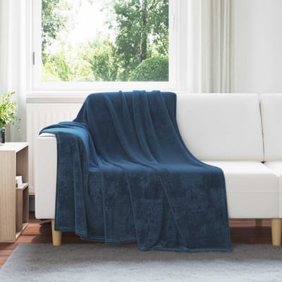 vidaXL - plaid - Marineblauw - 150 - x - 200 - cm - 0.78 - kg - Fleece