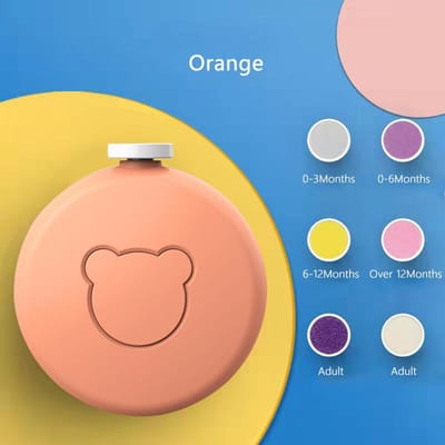Elektrische Baby Nageltrimmer Kind Nagelpolijsttool Baby Nagel Manicure Schaar Baby Nagelknipper oranje