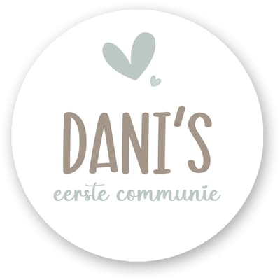 Traktatiestickers Communie - 24 stuks - Gepersonaliseerd - Bedankjes Eerste Heilige Communie - Sluitzegels Bedankje - Ø 40mm - Rond