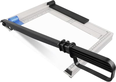 Papiersnijder A4 - Hefboomsnijder Guillotine - Nauwkeurig Snijden - Veiligheidsbescherming - 300 mm snijlengte - Zwart