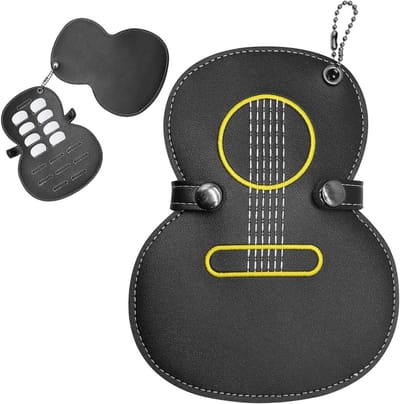 Leren Plectrum Etui voor Gitaar met 17 Slots - Ideale Opbergoplossing voor Gitaar Picks, Perfecte Cadeau voor Muziekliefhebbers en Gitaristen