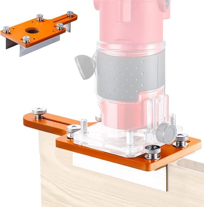 Frezen Model - Houten Sjabloon - Paneel Bewerking - Antislip Oppervlak - 20.6 x 9.2 cm - Aluminium