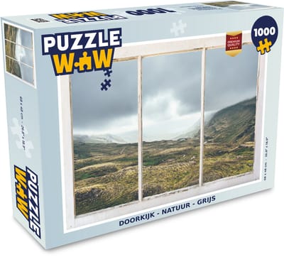 Puzzel Doorkijk - Natuur - Grijs - Legpuzzel - Puzzel 1000 stukjes volwassenen