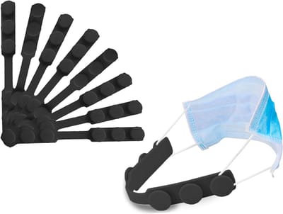 Maskerband Verlengstukken - Oorhaakjes Masker - Comfort Vergroten - Anti-Verklemming Ontwerp - 8 Stuks - Zwart