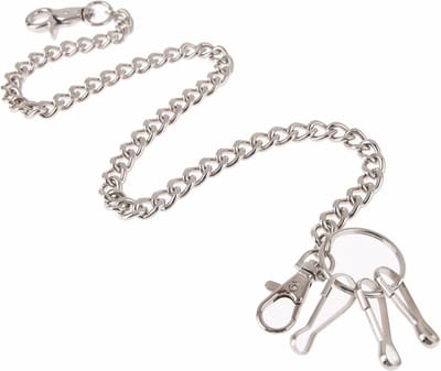 Fako Bijoux® - Sleutelketting - Broekketting - Portemonnee Ketting - 62cm - Zilverkleurig