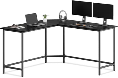 VASAGLE - Bureau - L-vormig Bureau - Gaming en Hoekbureau - Voor Werkkamer en Homeoffice - Ruimtebesparend
