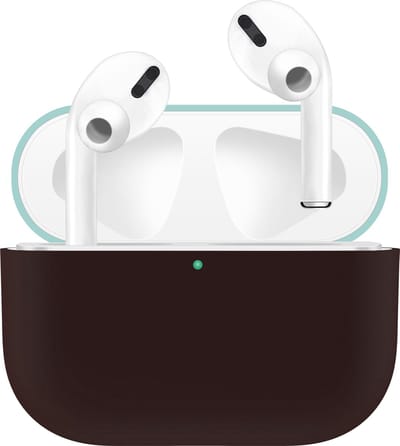 KELERINO. Siliconen Case geschikt voor Apple AirPods Pro - Hoesje - Zwart / Groen