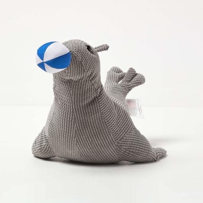 Deurstopper Dier - Nieuwigheid Deurstop - Kamer Decoratie - Zacht Gevuld - H 20 x B 38 cm - Grijs