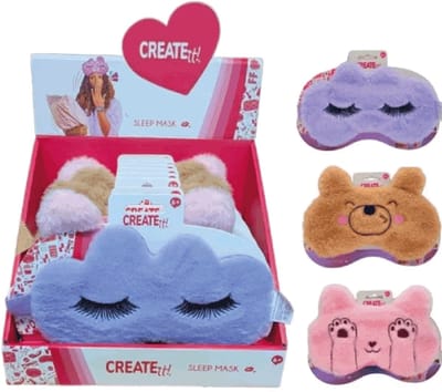 Create it! slaapmaskers Kids - Slaapmasker - Kinderen slaap masker - 1 slaapmasker - random geleverd