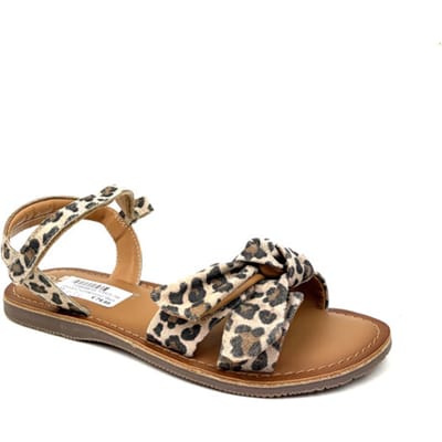 Braqeez 426420-789 Meisjes Platte Sandalen - Zwart - Leer - Klittenband