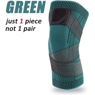 1 STUKS Compressie Kniebeschermers Ondersteuning Sleeve Beschermer Elastische Kniebeschermer Brace Veerondersteuning Volleybal Hardlopen Siliconen Pad XXXL groen