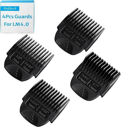 Beschermers voor trimmer - Opzetkammen - Persoonlijke verzorging - Stevig ABS materiaal - 4 stuks 1/8 tot 1/2 inch - Zwart