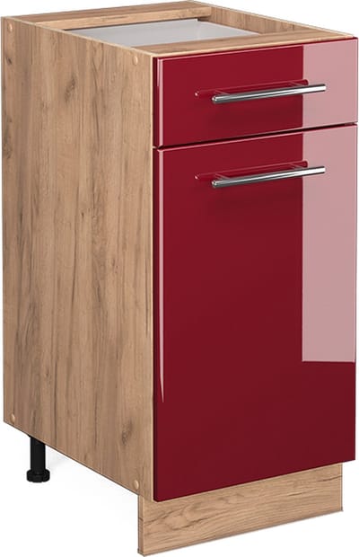 Vicco Fame-Line Keukenonderkast – 40 cm zonder werkblad Bordeauxrode hoogglans