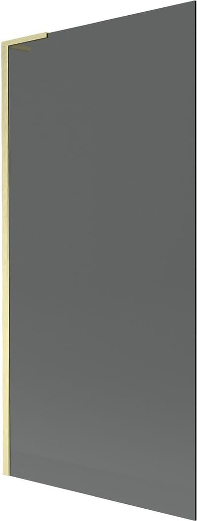 Mexen Next L badwand eenvleugel 90 x 150 , grafiet, goud geborsteld - 895-090-000-03-40-55