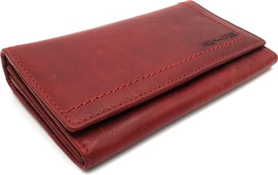 Hill Burry - VL77701 - L104 - echt lederen - dames - portemonnee - stevig - chique - uitstraling - vintage leder- rood