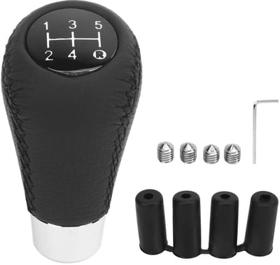 Dailygoods- Versnellingspookkop Lederen - 5 Versnellingen - Universeel voor Handmatige Auto's - Aandrijfkop - 9x5 cm - Comfortabele Aanraking - Schakelknop