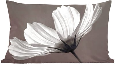 Sierkussens - Kussentjes Woonkamer - 60x40 cm - Bloem - Minimalistisch - Zwart - Wit