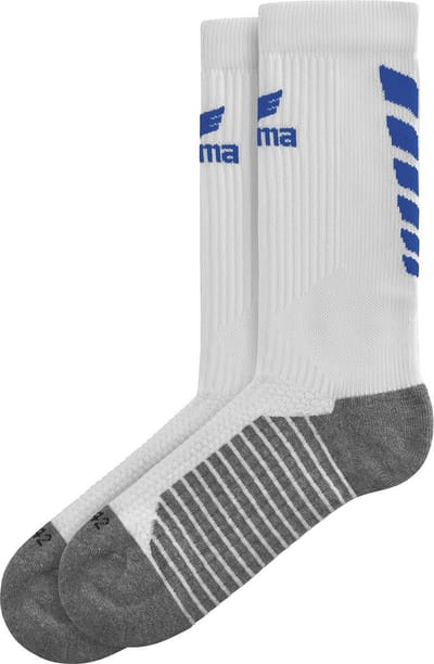 Erima Six Wings Trainingssokken - Wit / New Royal | Maat: 43-46