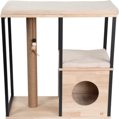 Designed by Lotte Krabpaal van hout Nala M naturel / zwart kat