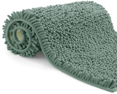 Badmat Antislip, Zacht Badmat, Langharige Badmat, Antislip Badkamer Kleed, voor Douche, Bad, 40x60cm, Aquagroen
