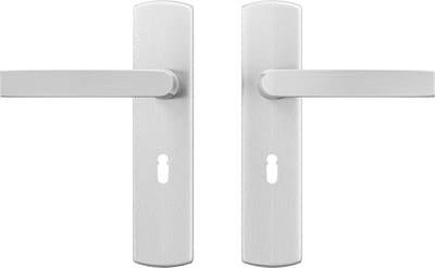 AXA Deurbeslag set Binnendeur - Curve Klik Blok - Deurkruk Aluminium - met sleutelgat - SL55 - Deurklink met schild