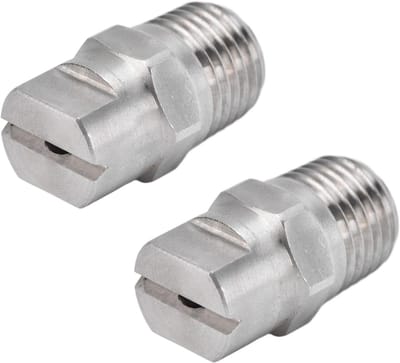 Verstelbare Ventilatorspuittip - Platte Nozzle Verstuiver - Precisie Irrigatie - Roestvrijstalen Constructie - 65 graden - Zilver