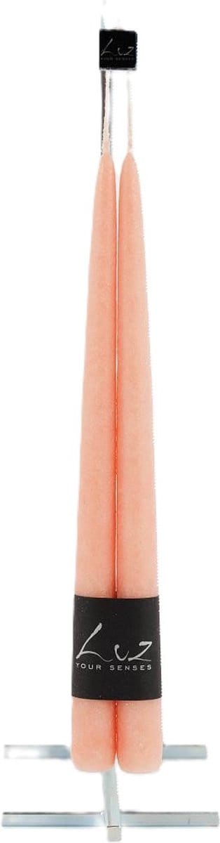 Rasteli Luz Your Senses Metal Kaars-Tafelkaarsen Peach Nougat D 2,20 cm H 30 Voordeelaanbod van 2 x 2 kaarsen