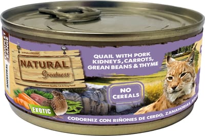 Kattenvoer Natural Greatness - Hypoallergeen Kwartel Varkensnier - 170gr Graanvrij Natvoer