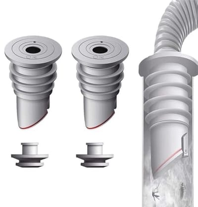35-40mm Siliconen Afvoerstoppen voor Afvoerbuis - 2 Stuks, Afvoerslangafdichting voor Wasmachine, Badkamer en Keuken