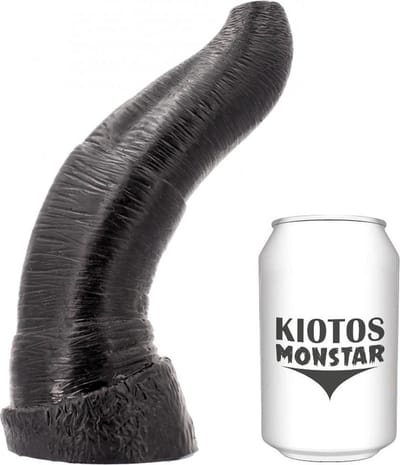 Kiotos Monstar - Alien Worm - Dildo - 25 x 6,5 cm - Zwart