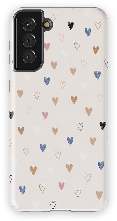 Tough Hoesje met Hartjes Samsung Galaxy S21 Plus | Little Love Tough Case Geschikt voor Mag | Hartjes Print Backcover Samsung Galaxy S21 Plus Heart Harmony