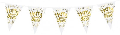 Vlaggenlijn Happy New Year 4 meter