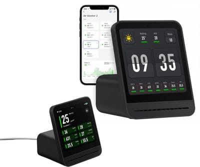 MRKK® Fijnstofmeter - Luchtkwaliteitsmeter voor Binnen - Co2 Meter - Zwart