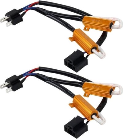 TLVX H4 LED weerstanden 50 Watt 6 0hm (set, 2 stuks) – Auto Koplamp Weerstand 50W 6RJ - CANBUS - LED Xenon belasting weerstand - Canbus Error Canceller – Decoder - Dimlicht – Grootlicht – Bi-LED - 12V - Voorkom foutmelding LED lampen