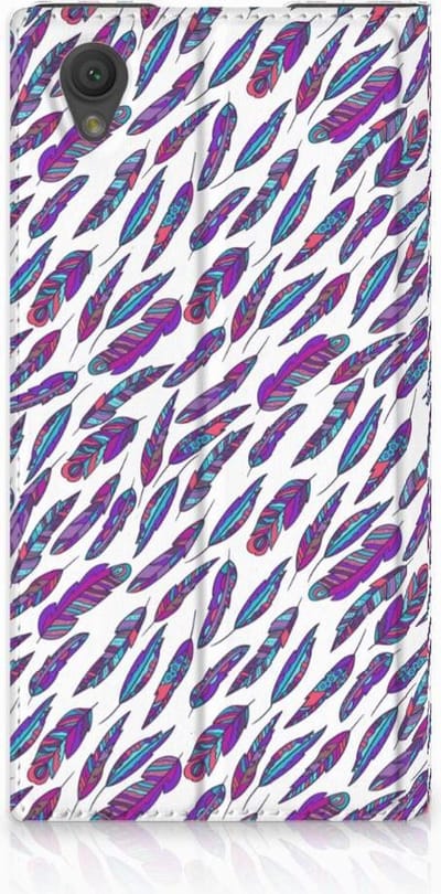Sony Xperia L1 Hoesje met Magneet Feathers Color