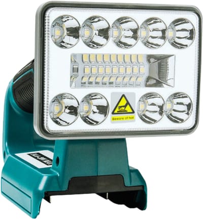 Krylanso® - LED Lamp voor Makita 14,4V/18V LXT accu - USB Powerbank functie - incl. Gereedschap houder - Verstelbare Lampkop - Compact en Hanteerbaar - 9 Watt - 1000 Lumen (geleverd zonder accu en lader)