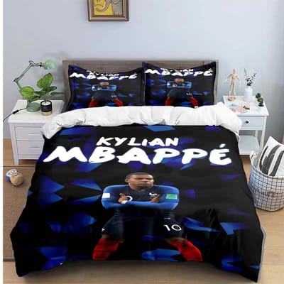 Mode Voetbalster M-Messi R-Ronaldo Print Beddengoed Set Dekbedovertrek Dekbed Bed Jeugd Kinderen Meisjes Jongens Luxe Cadeau EU Single(135*200cm)3pcs