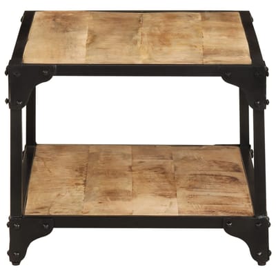 vidaXL - Salontafel - 90x45x35 - cm - massief - ruw - mangohout