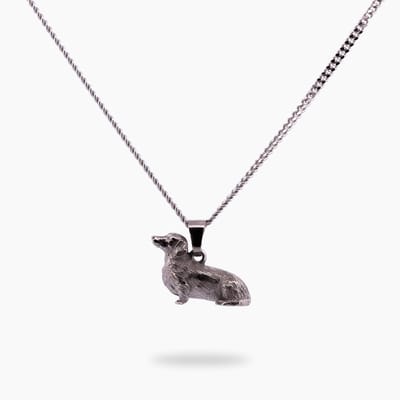 Pinchme Charms - Dachshund honden bedel - Teckel - Echt zilver - Handgemaakt in Nederland - Luxe cadeauverpakking - Ketting Sieraden