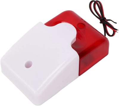 Cosensi - Licht en geluid alarm voor beveiliging met verstelbaar volume, impactbestendig ontwerp en hoge decibel flitslicht - 12V (220V)