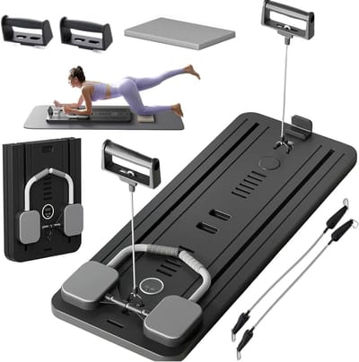 Pilates Oefenwiel - Buikspierroller Reformer - Core Training - Automatische Rebound - 136 kg Max - Zwart