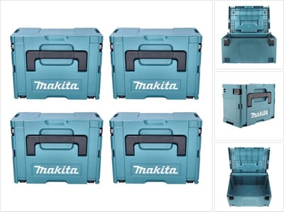 Makita MAKPAC maat 3 kunststof koffer 395 x 295 x 215 mm 4 stuks ( 4x 821551-8 )